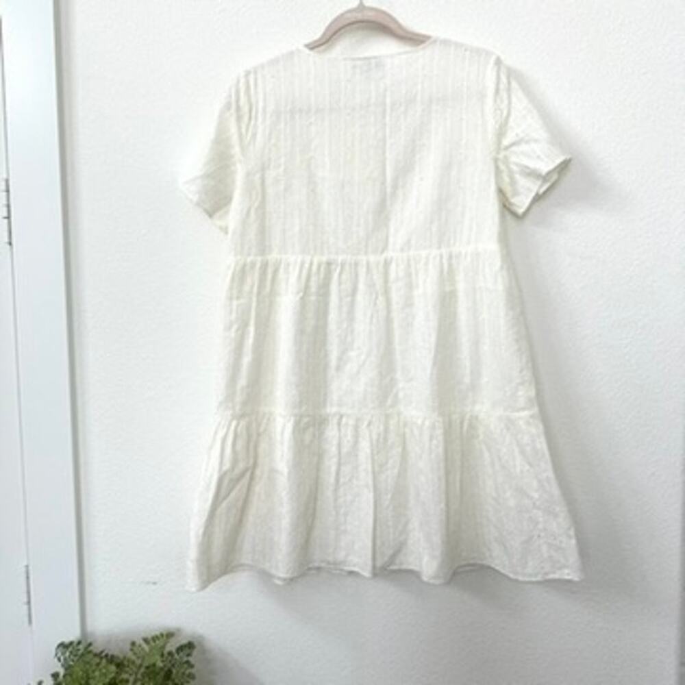 Madewell White Eyelet Babydoll Mini Dress in size S - Picture 5 of 6